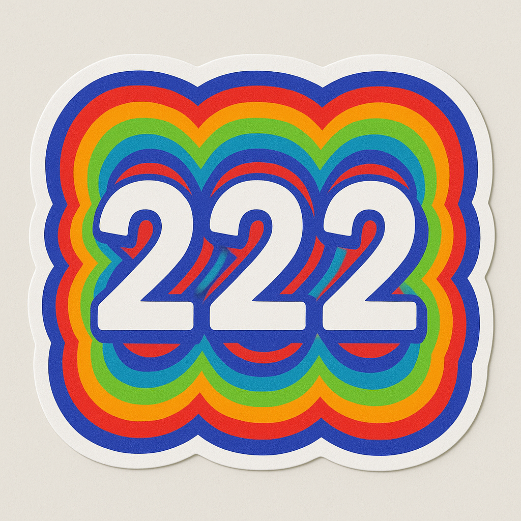 AFFIRMATION STICKER - Angel/Universe number 222
