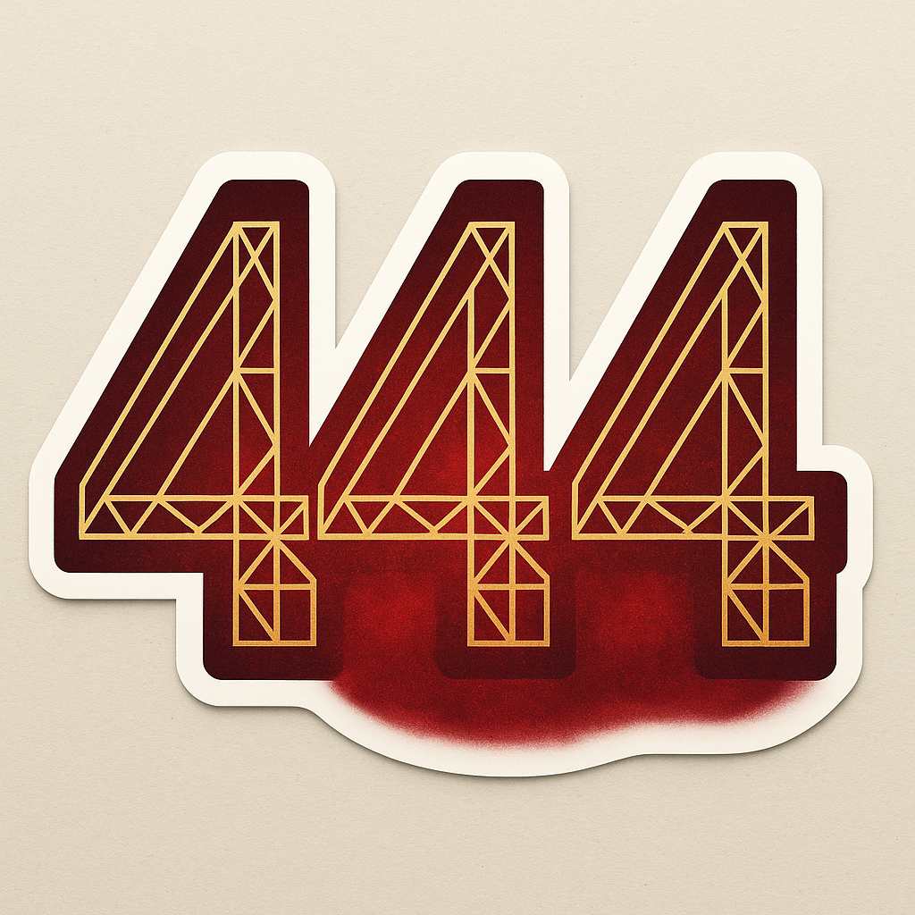 AFIRMATION STICKER - Angel/Universe number 444